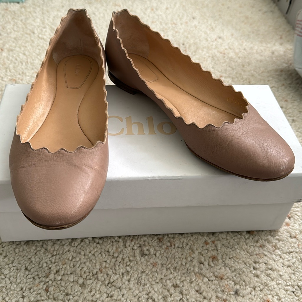 Chloe Lauren Flats Sz Eu 36.5 Color Pink Tea